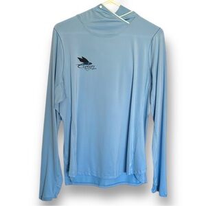 Simms Light Blue Long Sleeve Sun Shirt and Rash Guard